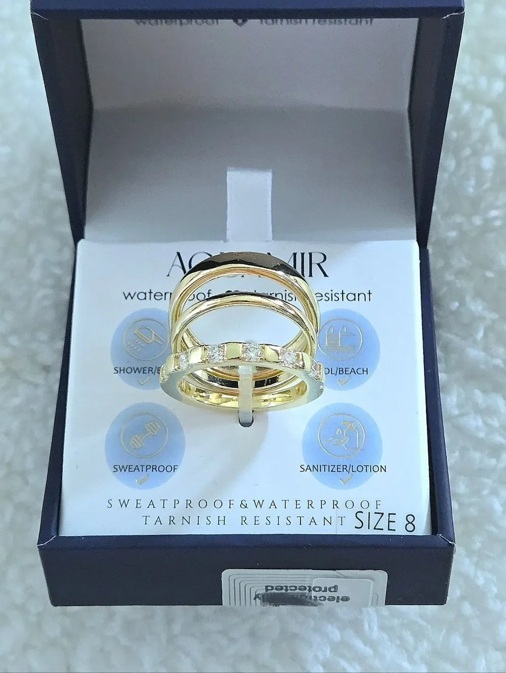 Aquamir Waterproof Triple3️⃣ Ring💍 Set - NIB